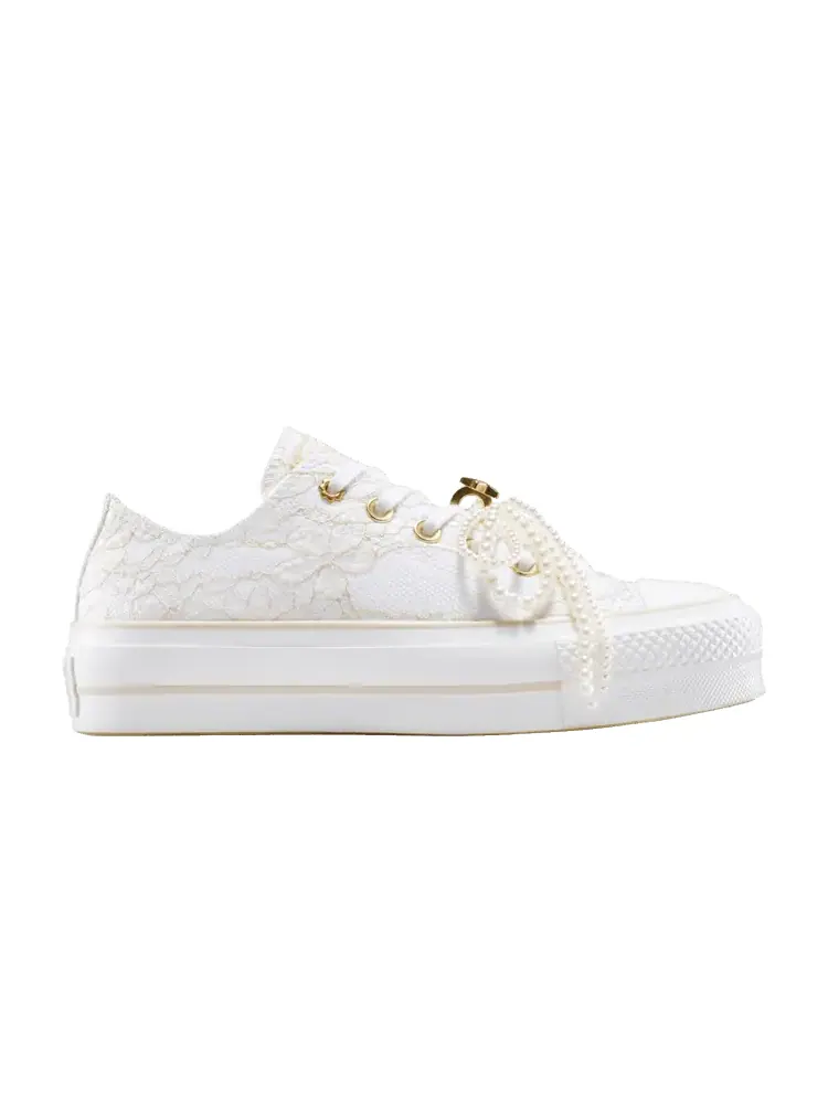 Кроссовки Wmns Chuck Taylor All Star Lift Platform Low 'Pearls' — изображение 1 из 1, серебристый