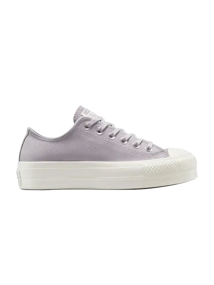 Кроссовки Converse Wmns Chuck Taylor All Star Lift Platform Low, Colorful Suede - Frozen Thistle — изображение 1 из 1, серый