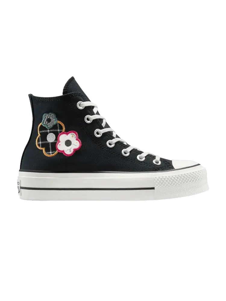 Кроссовки Converse Wmns Chuck Taylor All Star Lift Platform High 'Floral Patchwork' — изображение 1 из 1, черный/белый