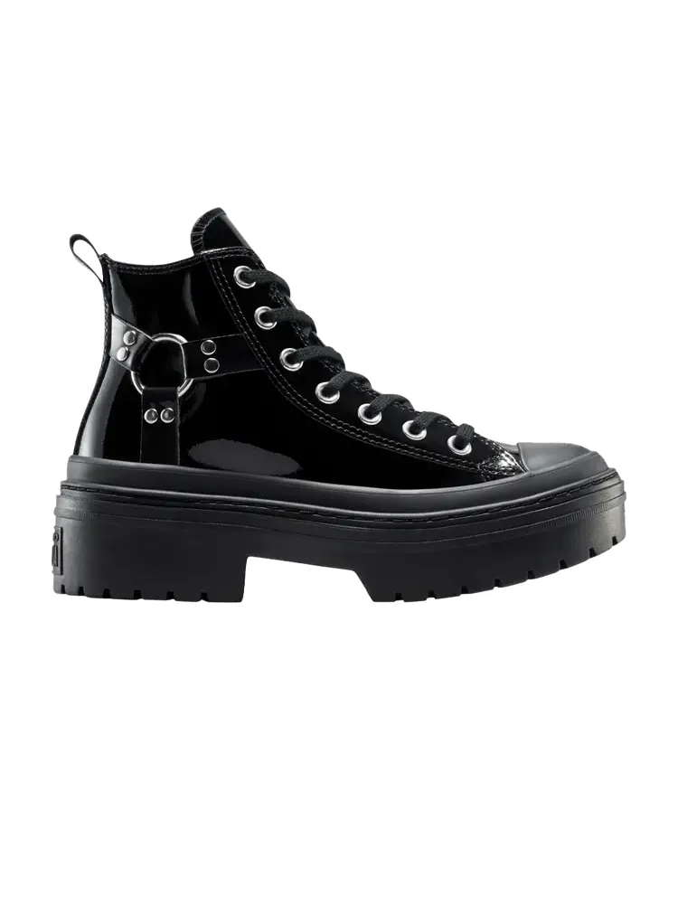 Кроссовки Wmns Chuck Taylor All Star Lugged Heel Platform High 'Black Patent' — изображение 1 из 1, черный