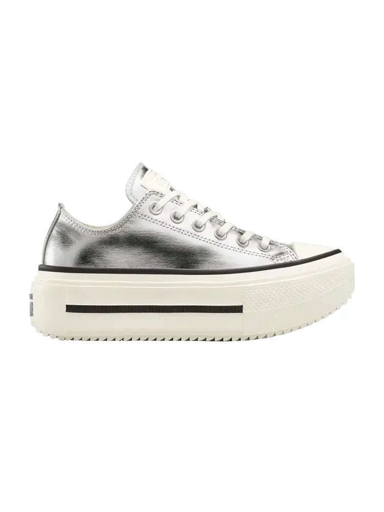 Кроссовки Converse Chuck Taylor All Star Lift Double Stack 'Silver Egret Black' — изображение 1 из 1, серебряный