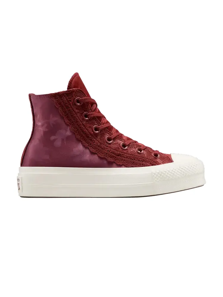 Кроссовки Converse Wmns Chuck Taylor All Star Lift Platform High, Floral Satin — изображение 1 из 1, красный
