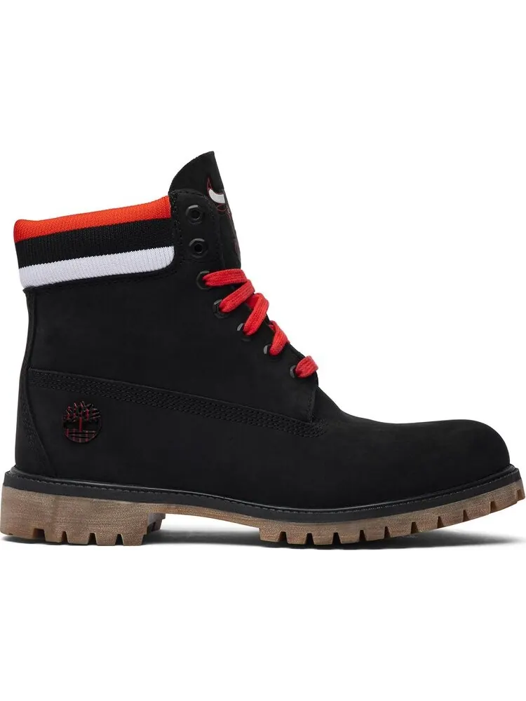 Ботинки мужские Timberland х NBA высокие с принтом — изображение 1 из 8, черный/красный