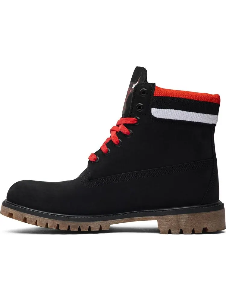 Ботинки мужские Timberland х NBA высокие с принтом — изображение 3 из 8, черный/красный