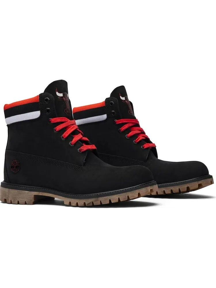 Ботинки мужские Timberland х NBA высокие с принтом — изображение 8 из 8, черный/красный