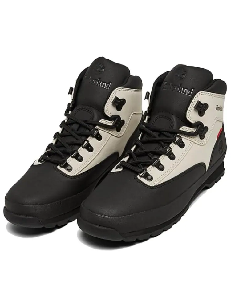 Ботинки мужские Timberland Euro Hiker, походные, кожаные — изображение 2 из 5, черный/белый