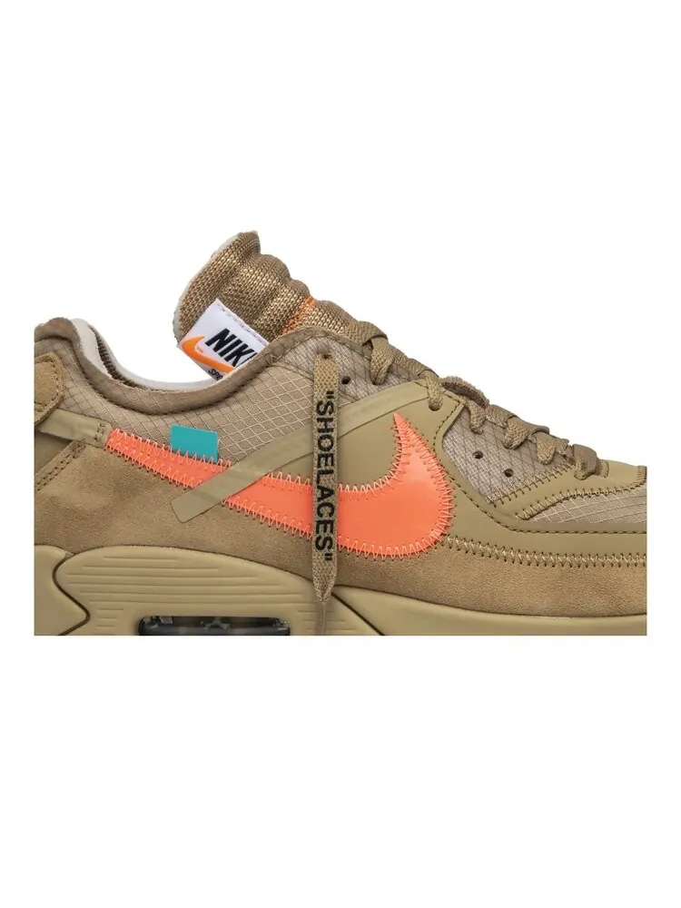 Кроссовки Nike Off-White x Air Max 90 'Desert Ore' — изображение 2 из 4, загар
