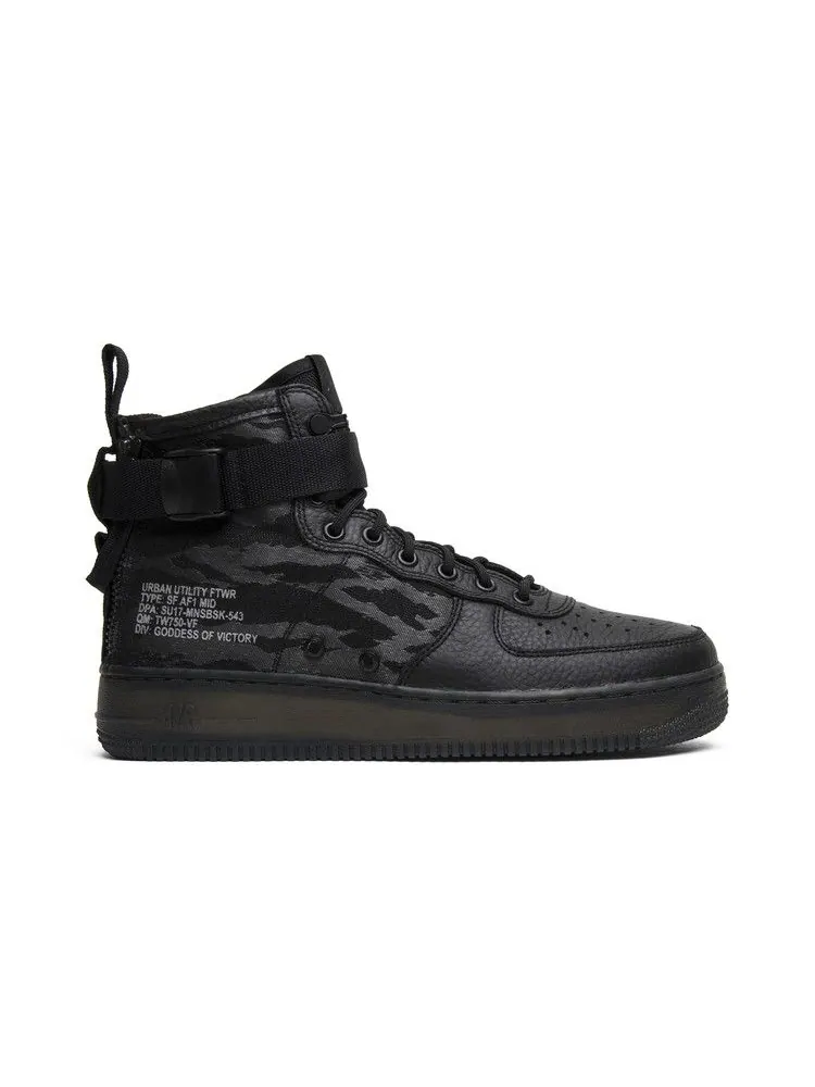 Кроссовки Nike SF Air Force 1 Mid 'Tiger Camo' — изображение 2 из 9, черный/черный-хаки