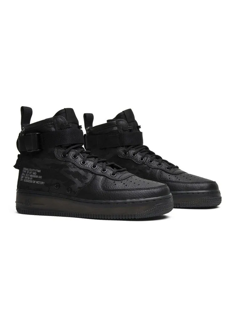 Кроссовки Nike SF Air Force 1 Mid 'Tiger Camo' — изображение 9 из 9, черный/черный-хаки