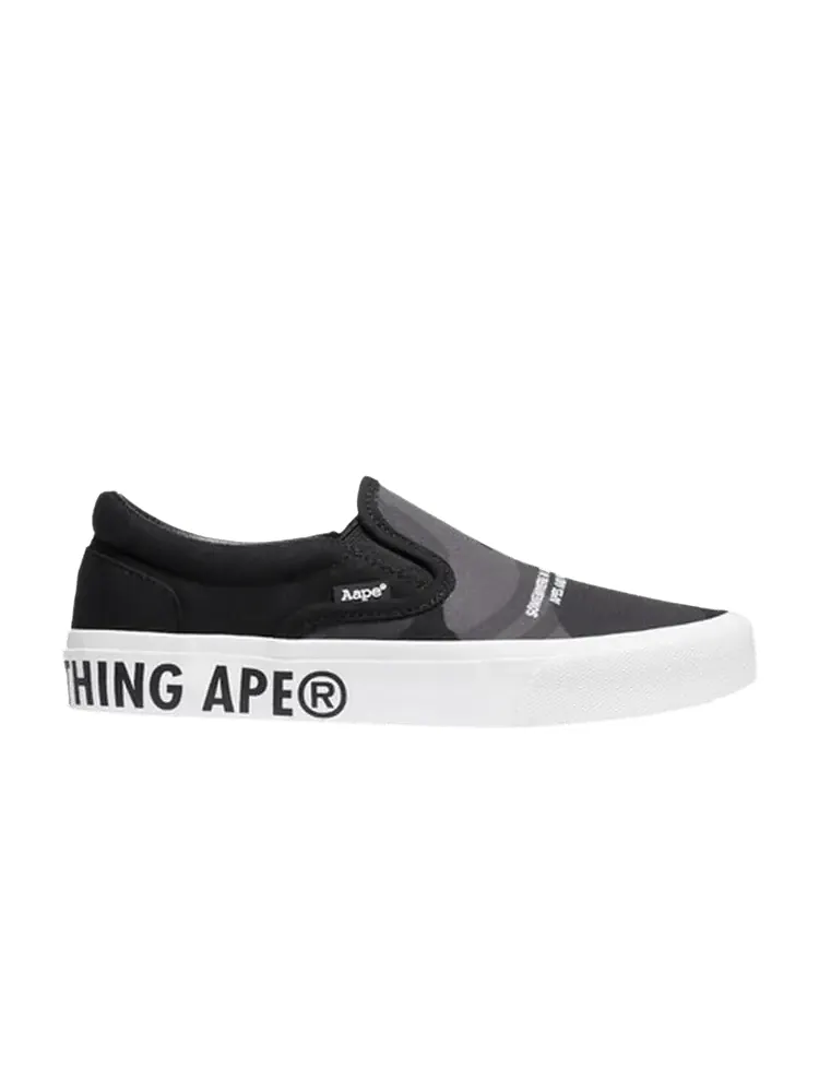 Тапочки AAPE Slip-On 'Black Camo' — изображение 1 из 1, черный