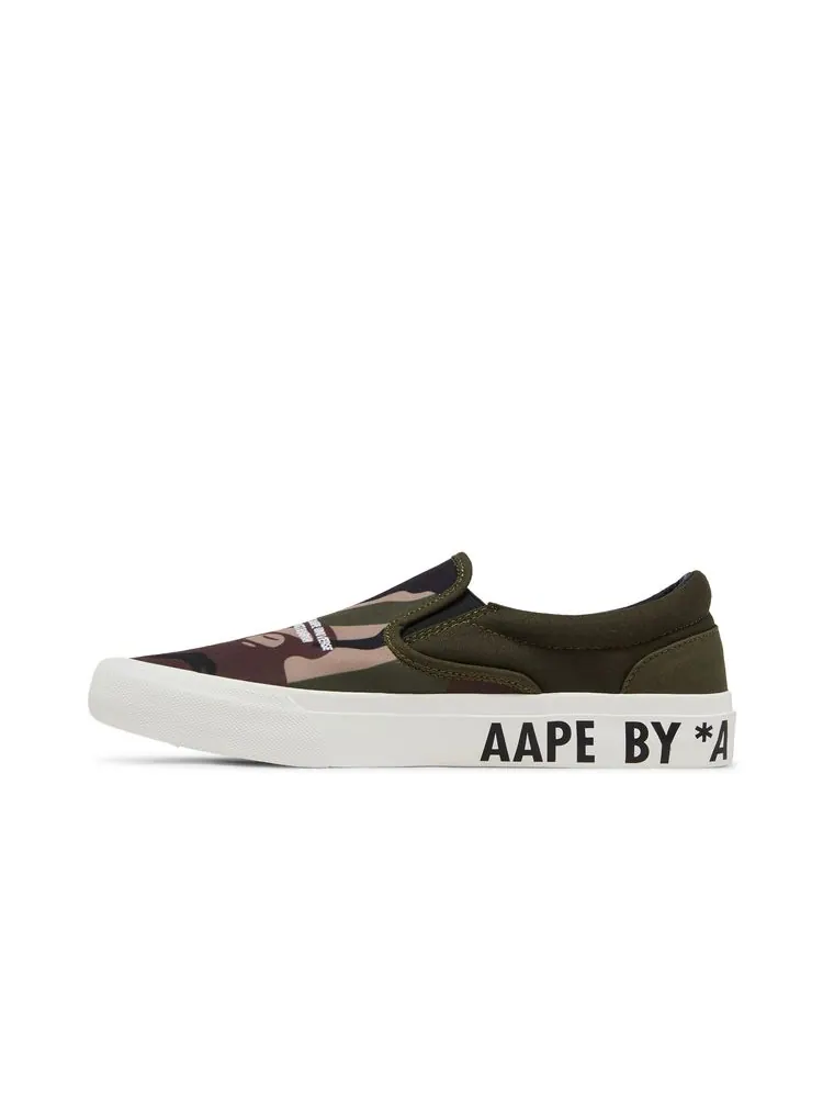 Тапочки AAPE Slip-On 'Green Camo' — изображение 3 из 8, зеленый