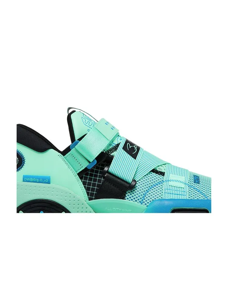 Кроссовки Wade All City 9 V2 'Neon Azure Green' — изображение 2 из 8, неоновый зеленый