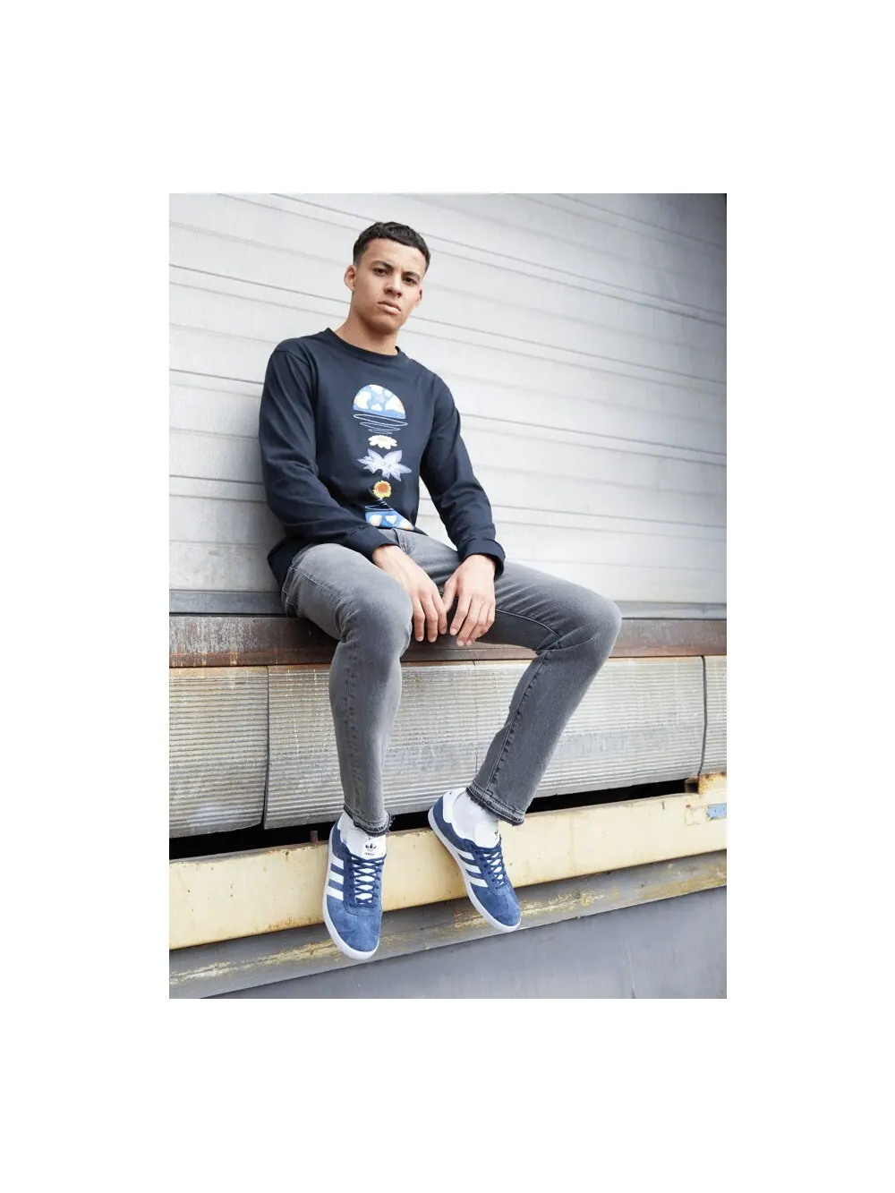Кроссовки Adidas Originals Gazelle BB5478 — изображение 2 из 8, синий/белый
