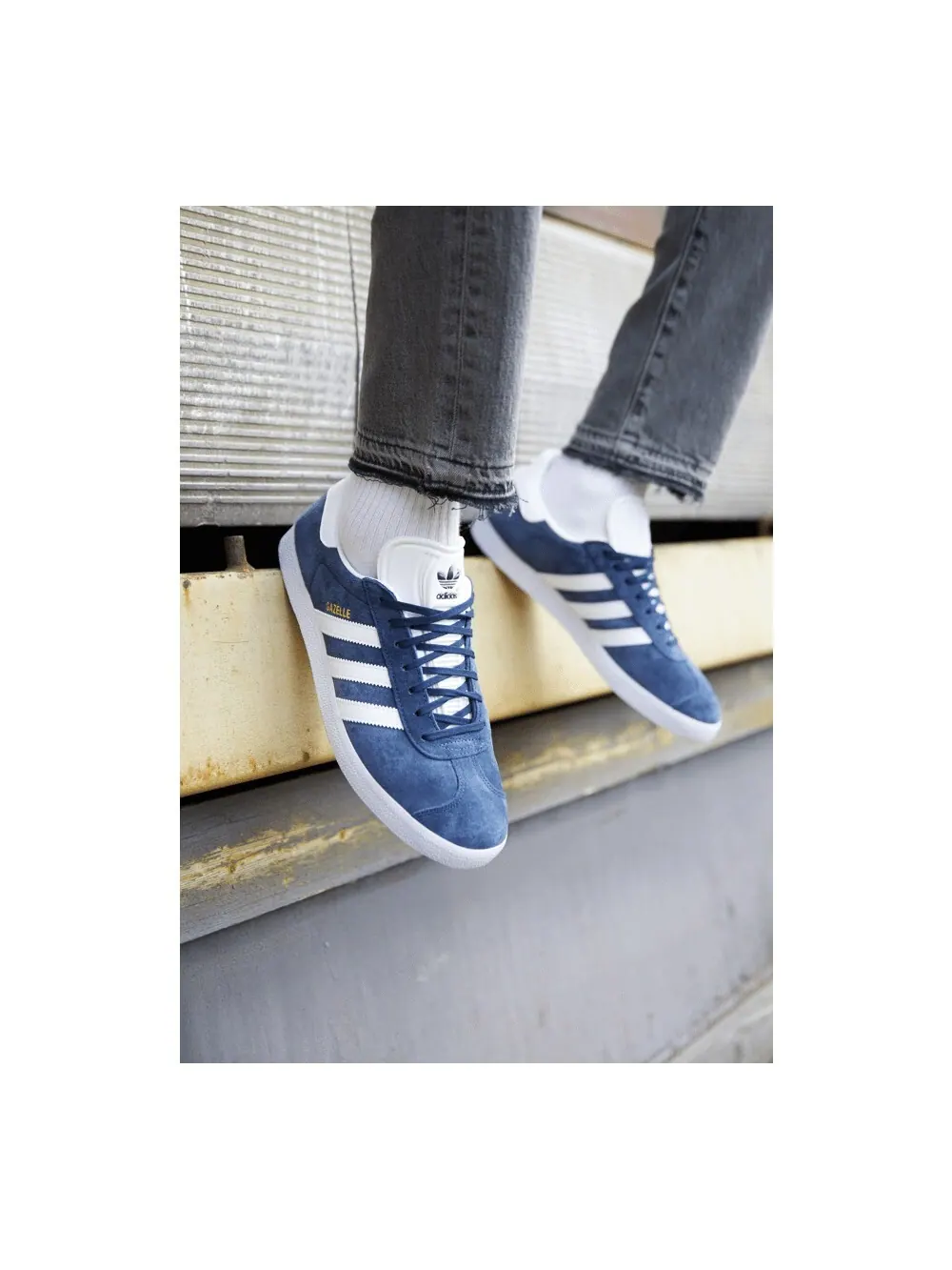 Кроссовки Adidas Originals Gazelle BB5478 — изображение 3 из 8, синий/белый
