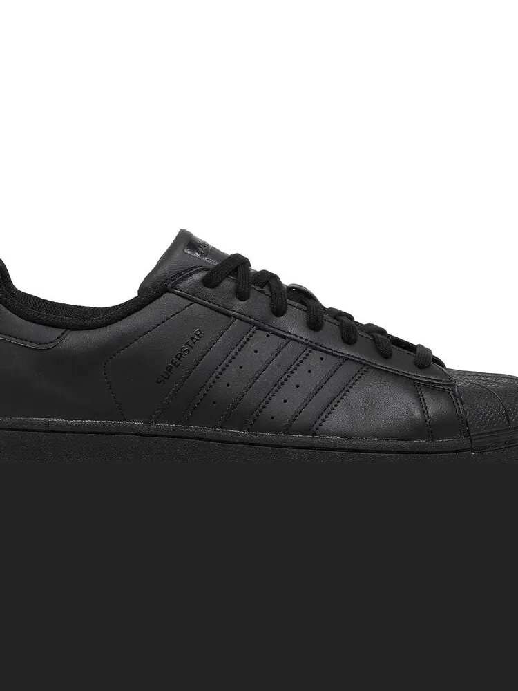 Кроссовки Adidas Superstar Foundation 'Core Black' — изображение 2 из 8, черный