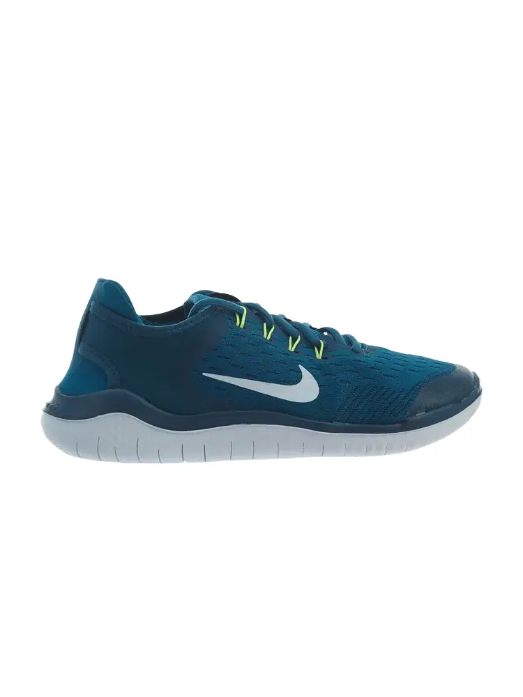 Кроссовки Nike Free RN 2018 GS 'Blue Force Green Abyss' — изображение 1 из 1, синий/белый/зеленый