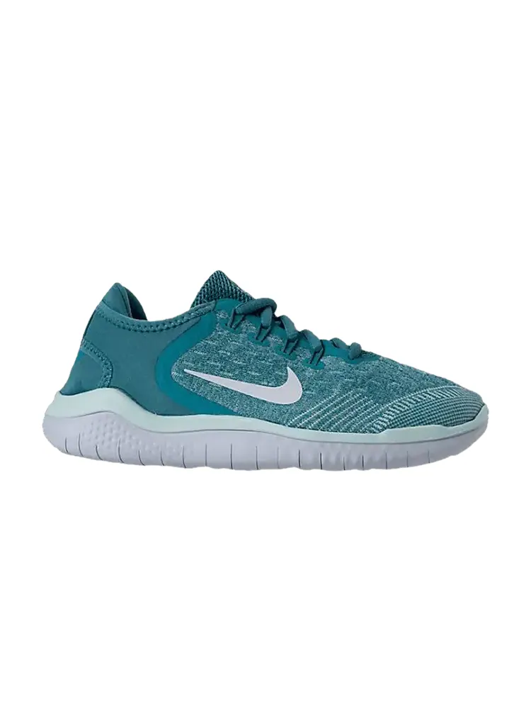 Кроссовки Nike Free RN 2018 GS 'Noise Aqua' — изображение 1 из 1, голубой/белый