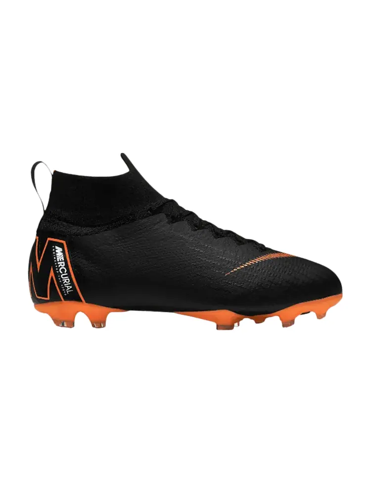 Кроссовки Mercurial Superfly 6 Elite FG GS 'Black Total Orange' — изображение 1 из 1, черный оранжевый