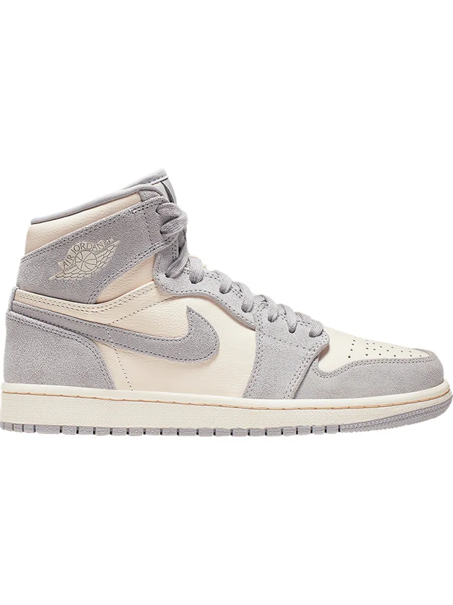 Кроссовки Nike Air Jordan Wmns 1 High Premium — изображение 1 из 1, кремовый/серый