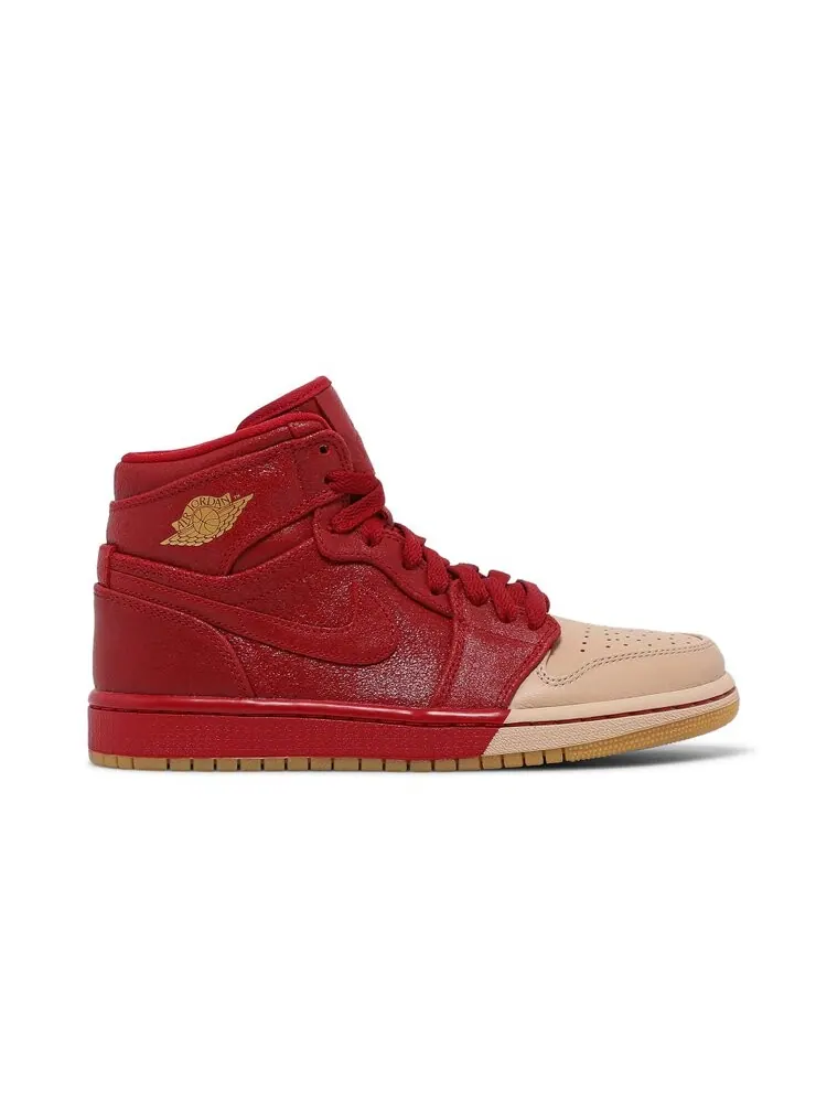 Кроссовки Air Jordan Wmns Air Jordan 1 Retro High Premium 'Dipped Toe' — изображение 1 из 4, красный