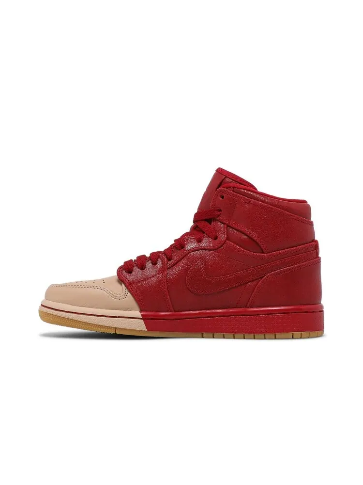 Кроссовки Air Jordan Wmns Air Jordan 1 Retro High Premium 'Dipped Toe' — изображение 3 из 4, красный