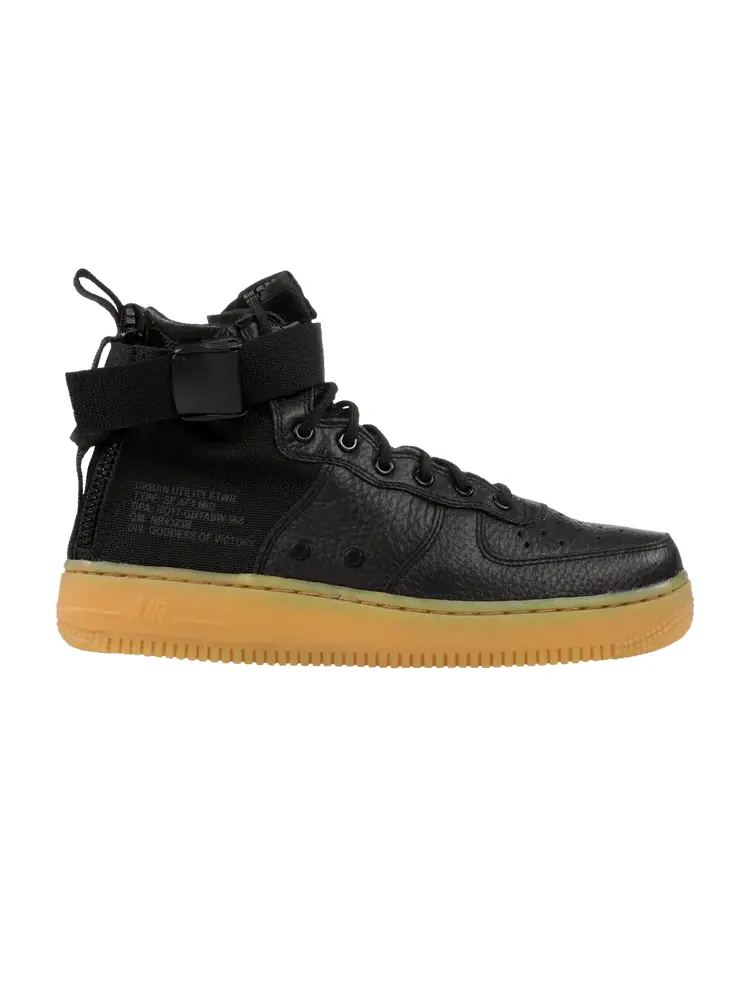 Кроссовки Nike SF Air Force 1 Mid GS 'Black Gum' — изображение 1 из 1, черный
