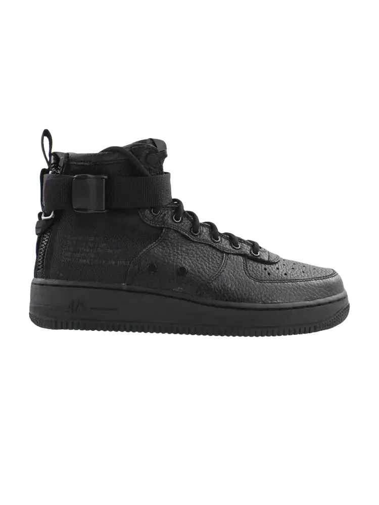 Кроссовки Nike SF Air Force 1 Mid GS 'Triple Black' — изображение 1 из 1, черный