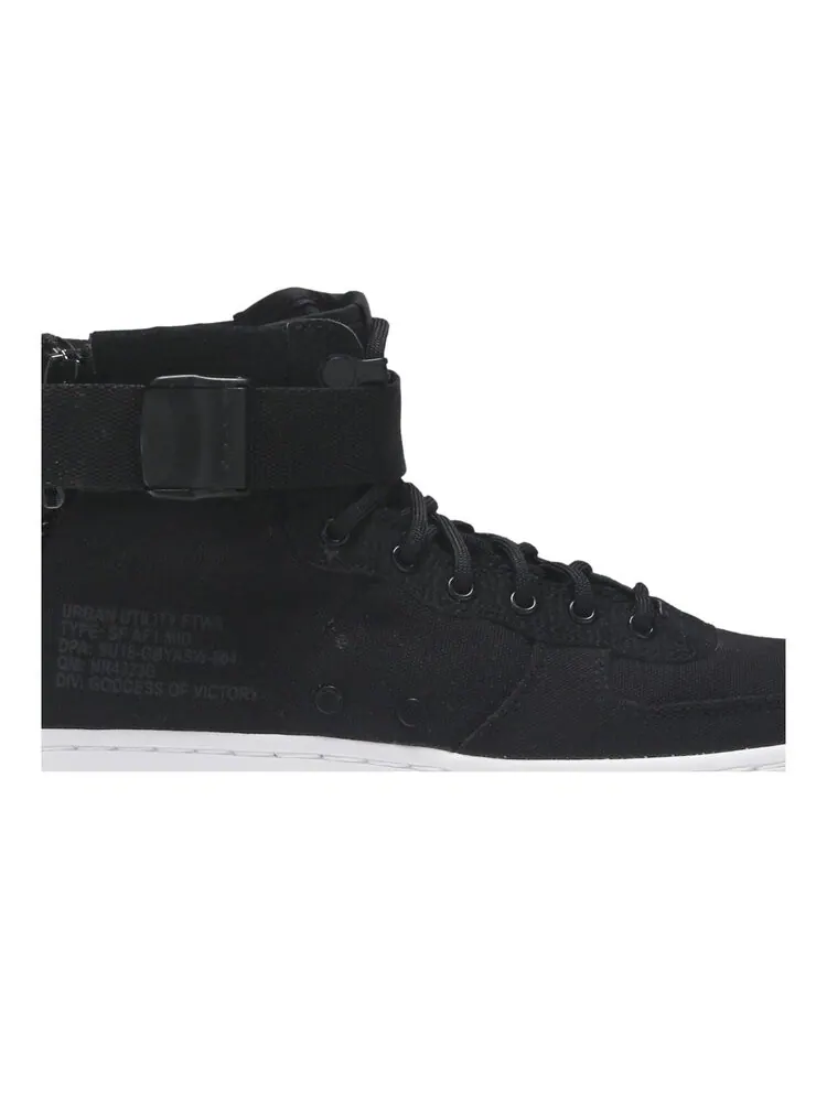 Кроссовки Nike SF Air Force 1 Mid GS 'Black' — изображение 2 из 4, черный