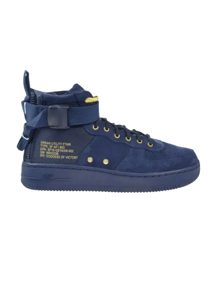Кроссовки Nike SF Air Force 1 Mid GS 'Obsidian' — изображение 1 из 1, синий
