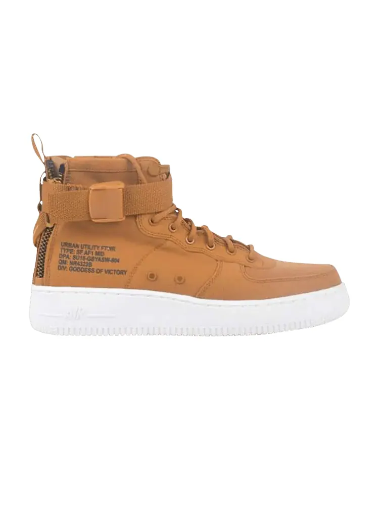 Кроссовки Nike SF Air Force 1 Mid GS 'Desert Ochre' — изображение 1 из 1, белый