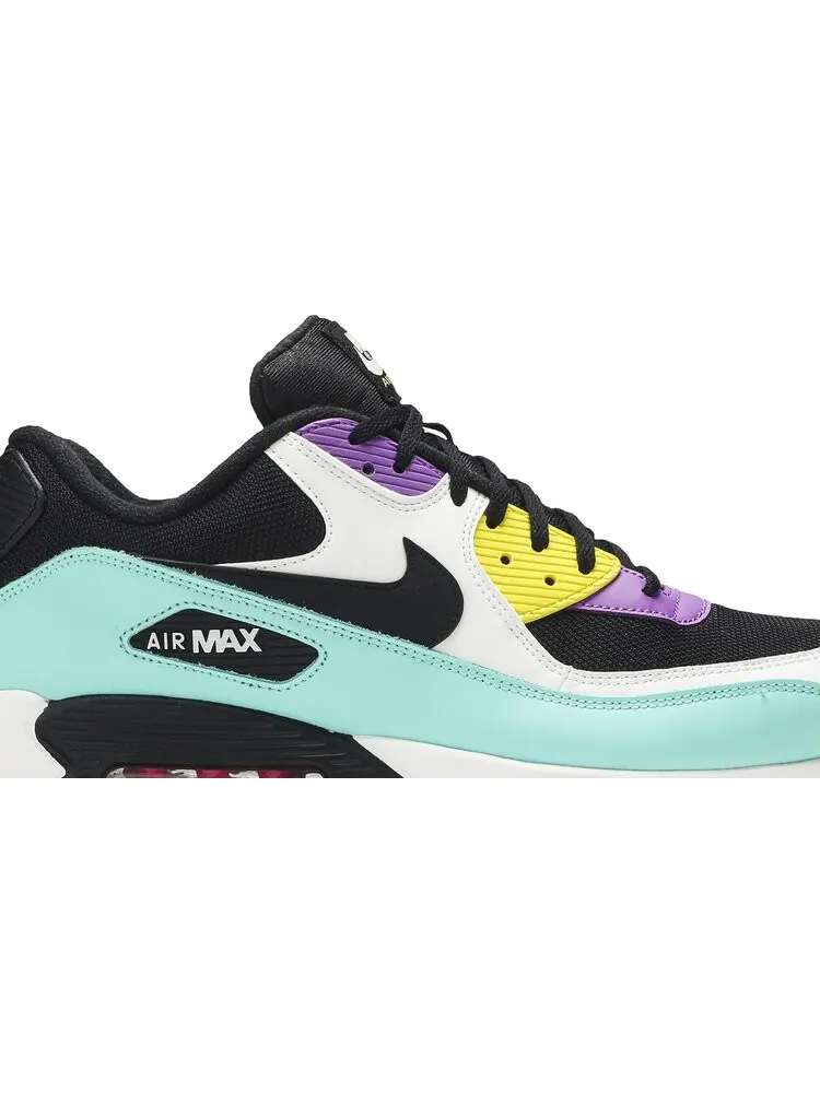 Кроссовки Nike Air Max 90 Essential 'Black Bright Violet' — изображение 2 из 8, бирюзовый
