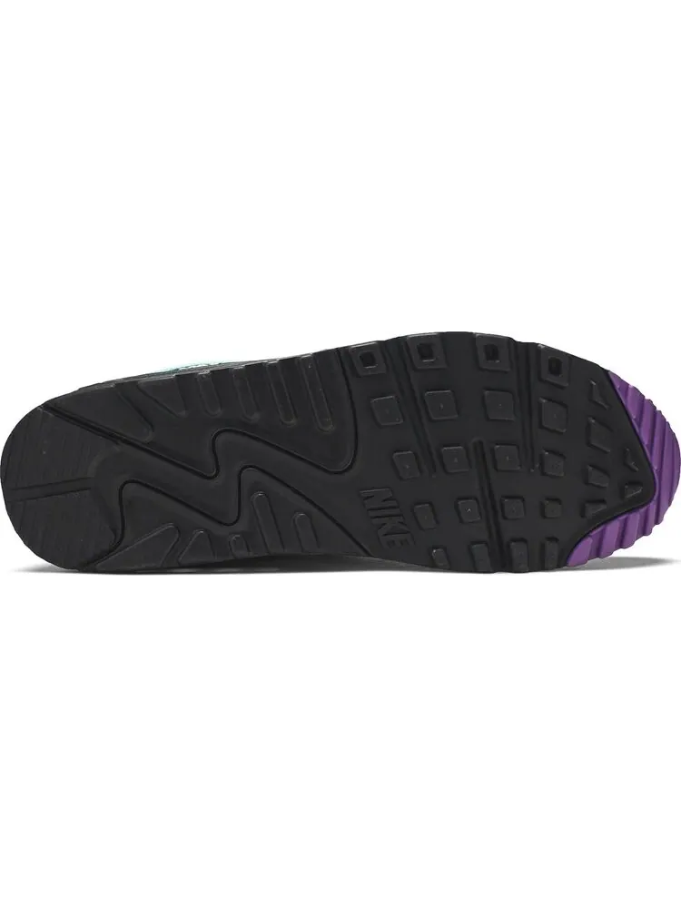 Кроссовки Nike Air Max 90 Essential 'Black Bright Violet' — изображение 4 из 8, бирюзовый