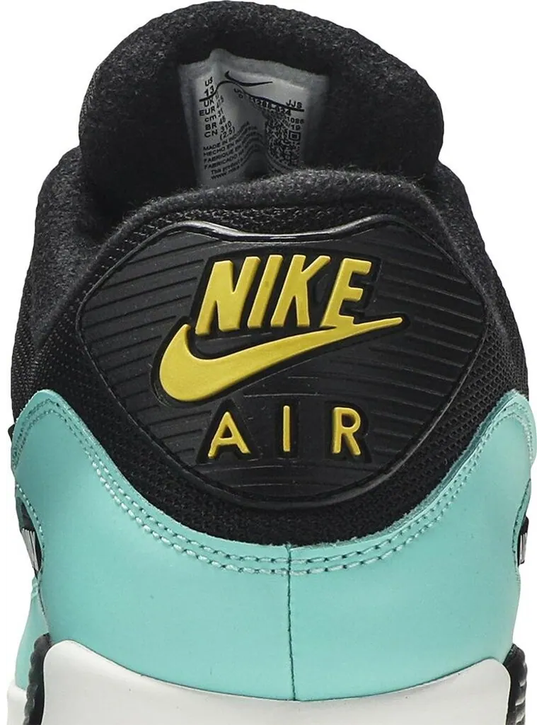 Кроссовки Nike Air Max 90 Essential 'Black Bright Violet' — изображение 7 из 8, бирюзовый