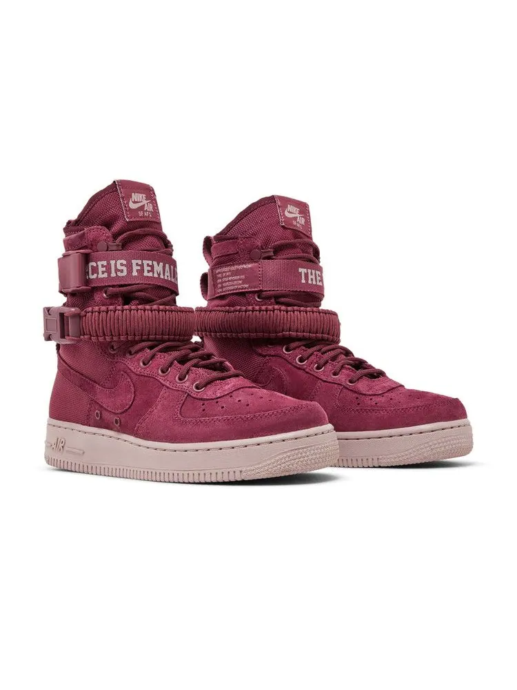Кроссовки Nike Wmns SF Air Force 1 'Vintage Wine' — изображение 9 из 9, винтажный винный/красный