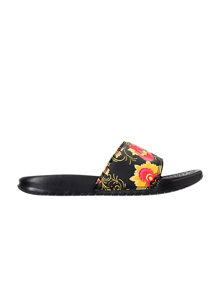 Сандалии Nike Wmns Benassi Slide 'Floral' — изображение 1 из 1, черный/красный