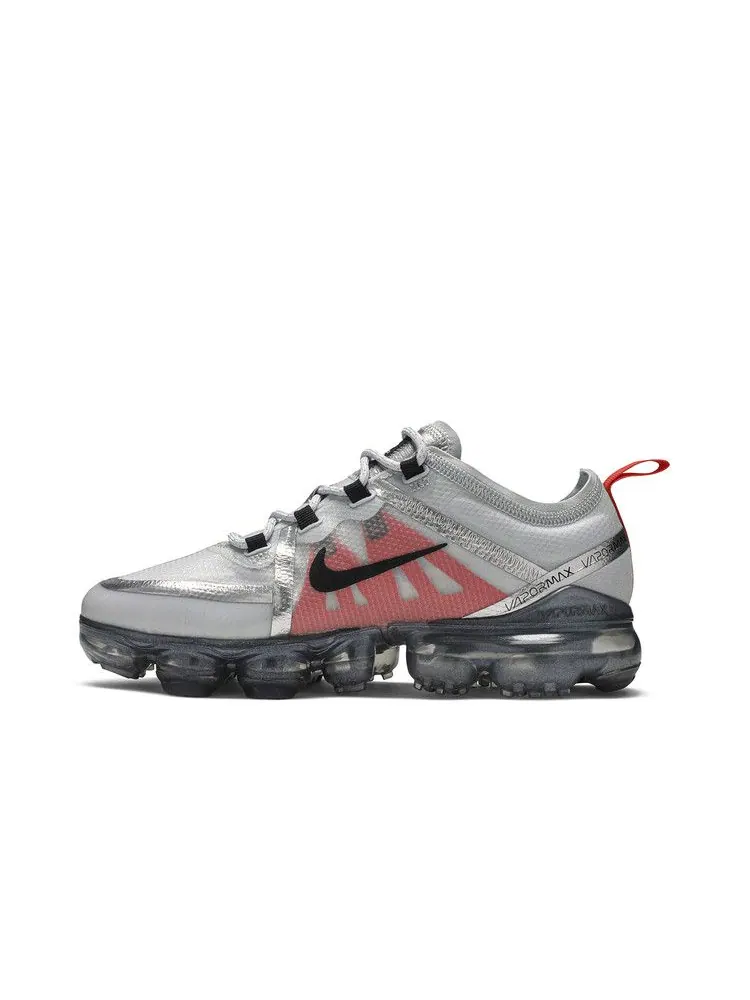 Кроссовки Nike Air VaporMax 2019 GS 'Platinum Orange' — изображение 4 из 9, платиновый/черный/белый
