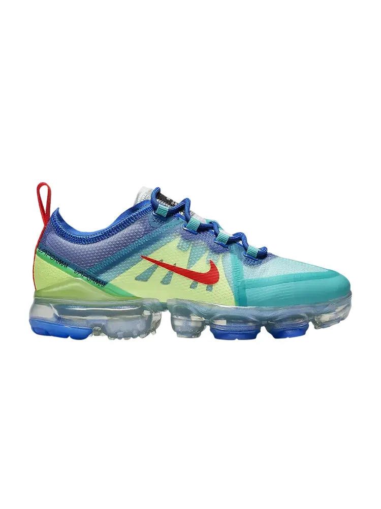 Кроссовки Nike Air VaporMax 2019 GS 'Blue Jade Volt' — изображение 1 из 1, синий