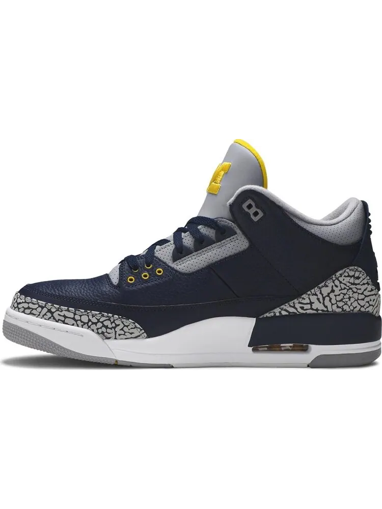 Кроссовки Air Jordan 3 Retro Michigan Wolverines PE — изображение 3 из 8, синий