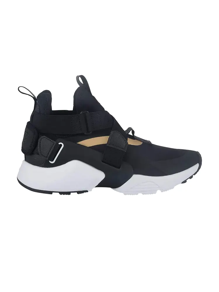 Кроссовки Nike Huarache City GS 'Black Metallic Gold' — изображение 1 из 1, черный