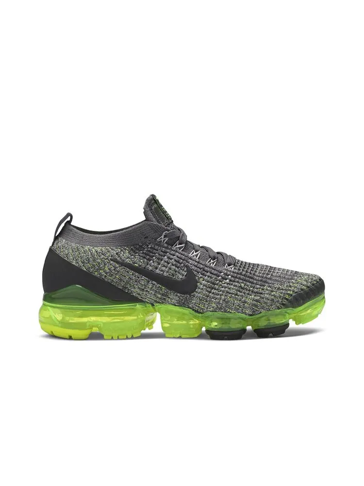 Кроссовки Nike Air VaporMax Flyknit 3 'Grey Volt' — изображение 1 из 4, серый