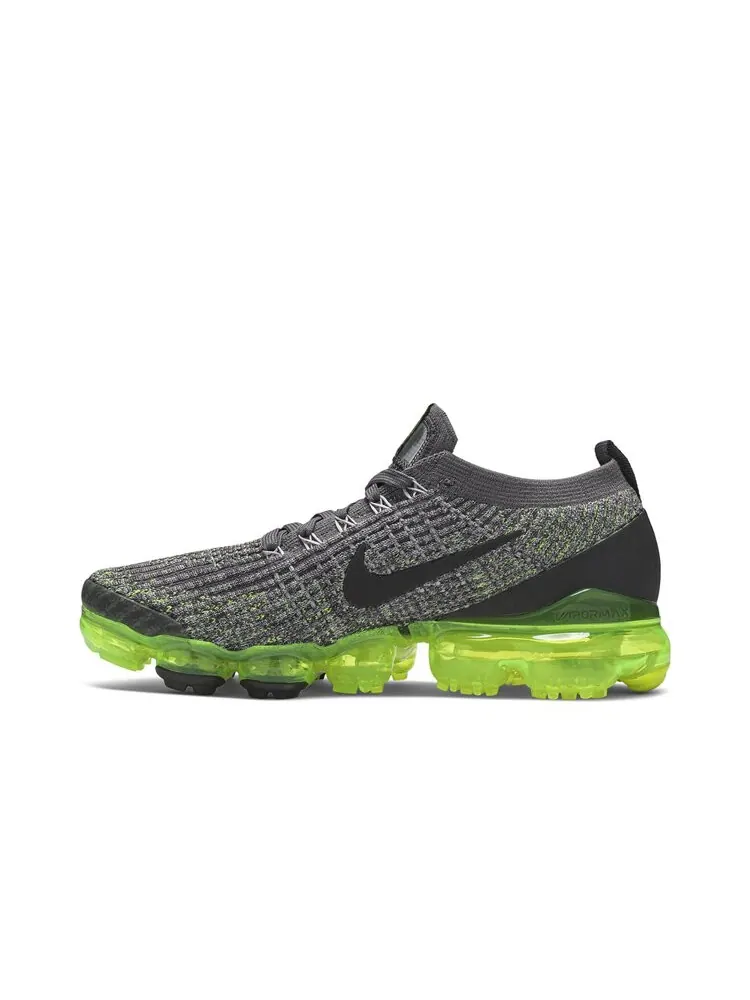 Кроссовки Nike Air VaporMax Flyknit 3 'Grey Volt' — изображение 3 из 4, серый