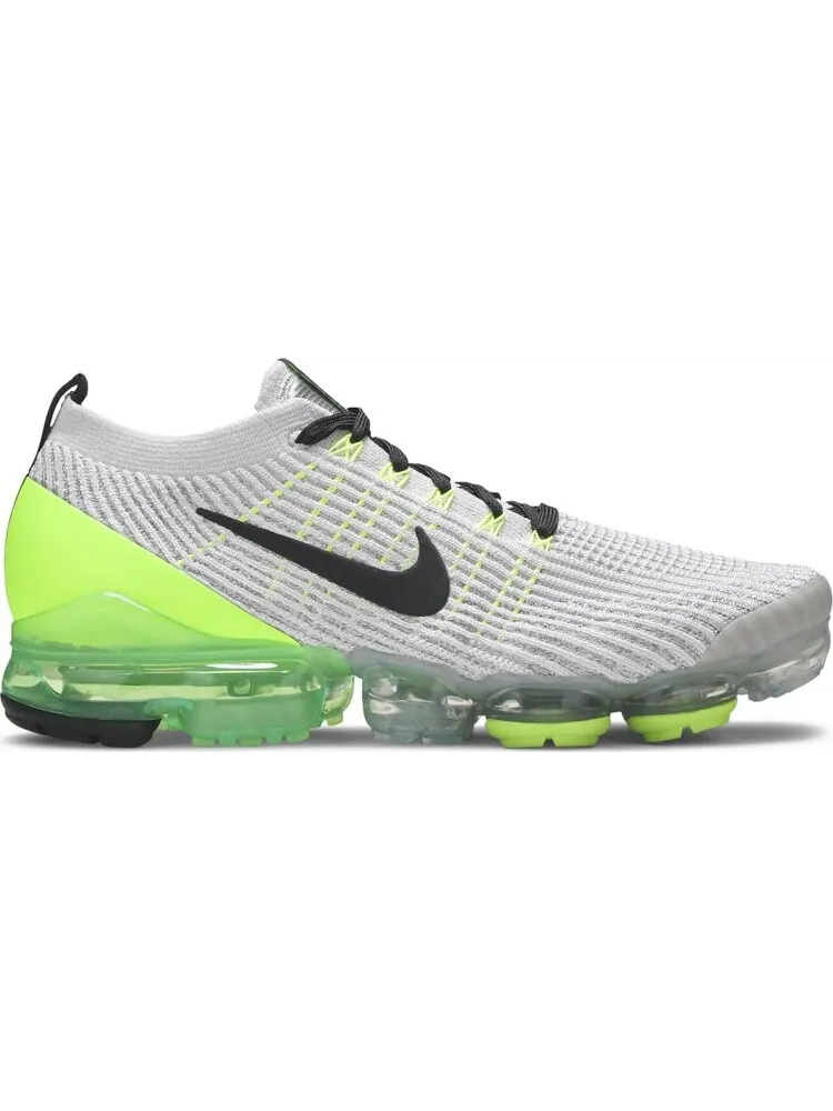 Кроссовки Nike Air VaporMax Flyknit 3 'Electric Green' — изображение 1 из 8, серый
