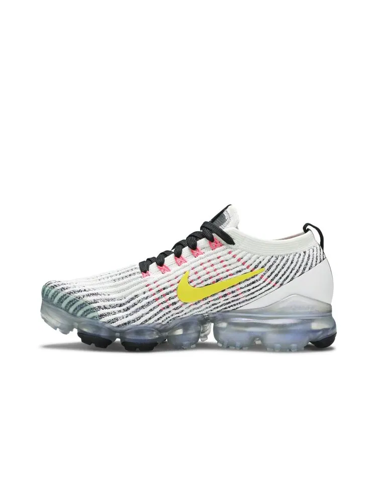 Кроссовки Nike Air VaporMax Flyknit 3 'White Dynamic Yellow' — изображение 3 из 4, белый