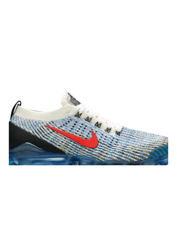 Кроссовки Nike Air VaporMax Flyknit 3 'Photo Blue Gold' — изображение 2 из 4, белый