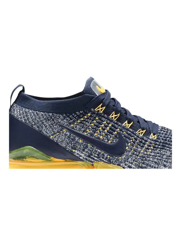 Кроссовки Nike Air VaporMax Flyknit 3 'College Navy Orange' — изображение 2 из 4, синий