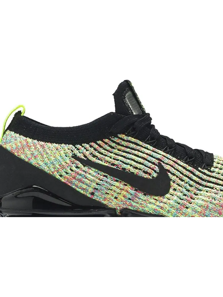 Кроссовки Nike Wmns Air Vapor Max Flyknit 3 — изображение 2 из 8, черный-зеленый