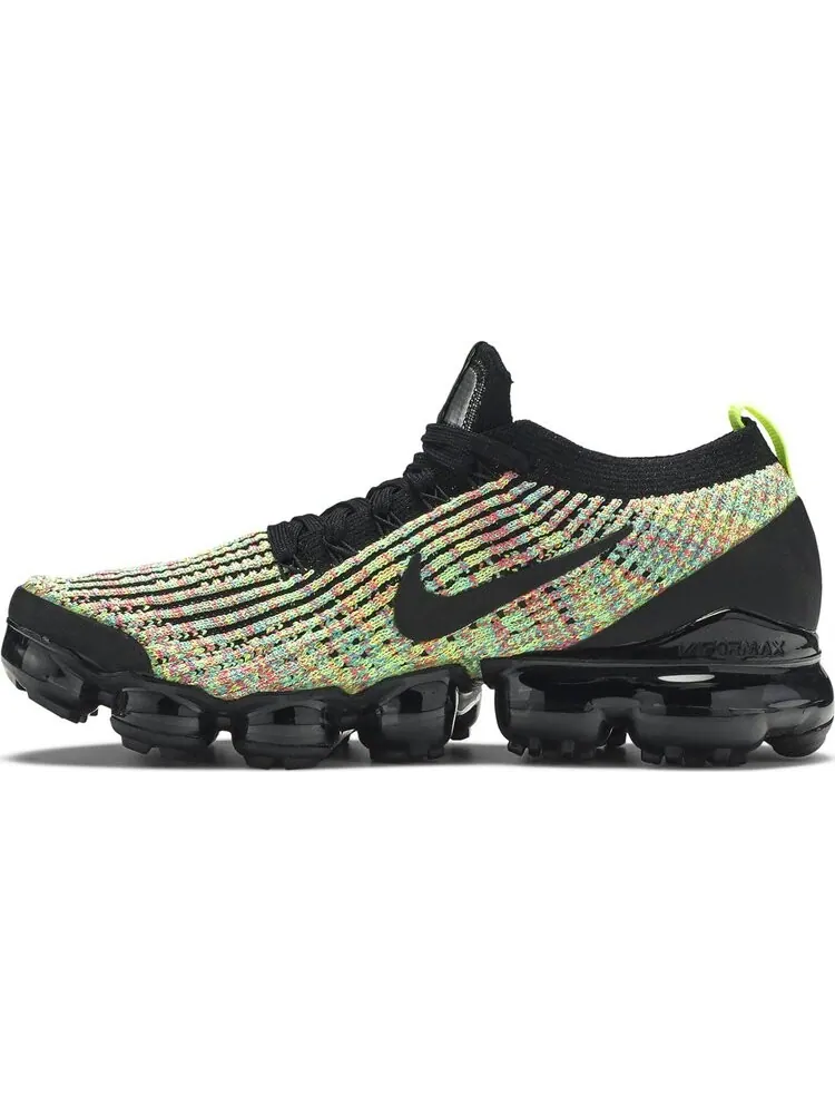 Кроссовки Nike Wmns Air Vapor Max Flyknit 3 — изображение 3 из 8, черный-зеленый