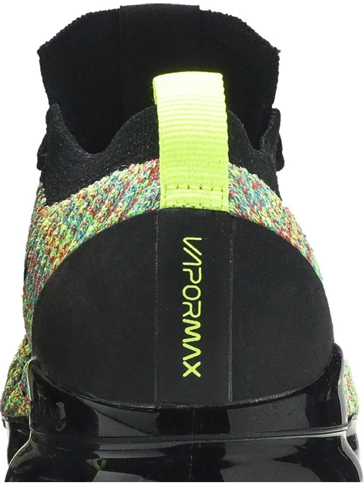 Кроссовки Nike Wmns Air Vapor Max Flyknit 3 — изображение 7 из 8, черный-зеленый