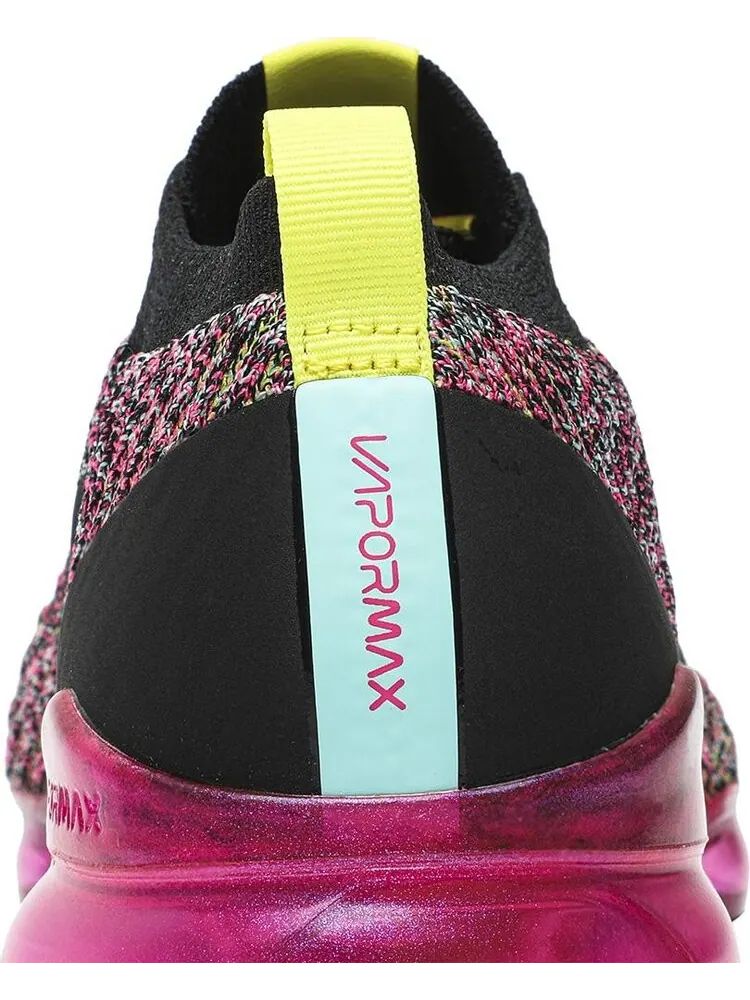 Кроссовки Nike Wmns Air VaporMax Flyknit 3 'Black Pink Blast' — изображение 7 из 8, розовый