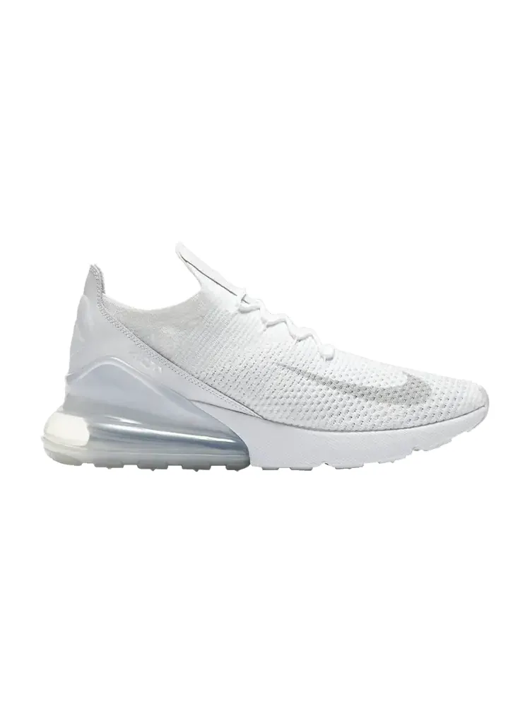 Кроссовки Nike Air Max 270 Flyknit 'Triple White' — изображение 1 из 1, белый